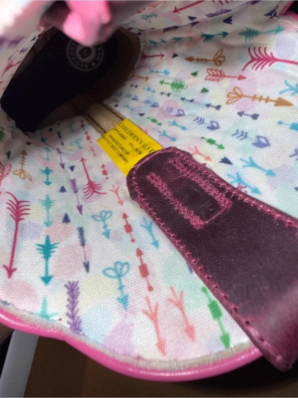 Dan Post Tan Leather Western Boot with Pink Stitching